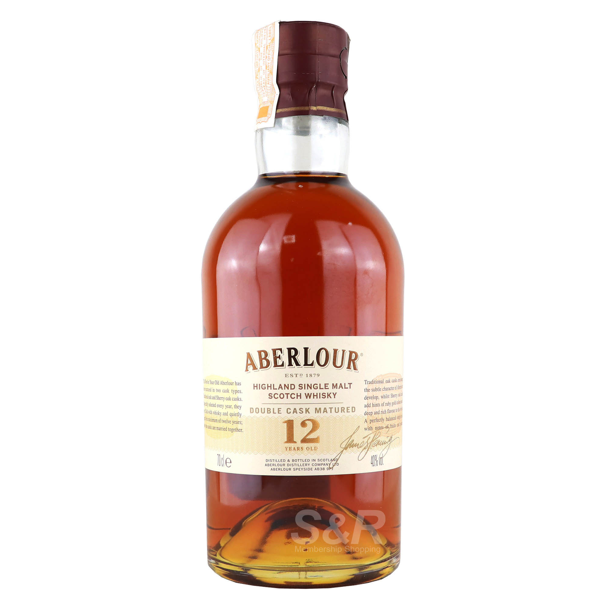 Aberlour Single Malt Scotch  Whisky 12 YO 700mL